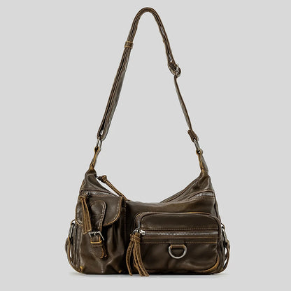 Distressed Leather Shoulder bag