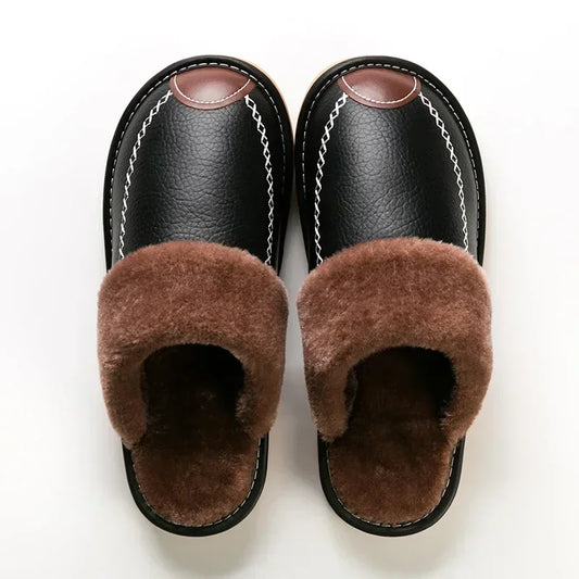 Aspen Lodge Leather Slides