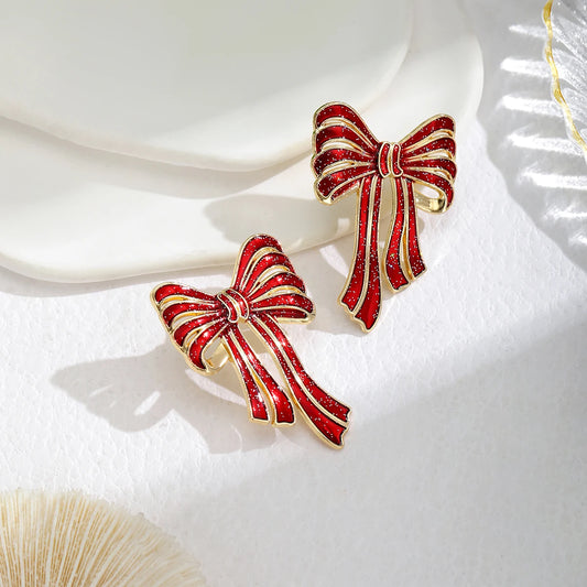 Christmas Ribbon Earrings